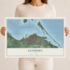 Map of Sandusky, Ohio, 12 x 18 inch unframed archival matte print