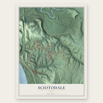 Sciotodale, Ohio map print, the full design