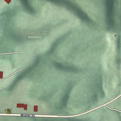Second close-up of the map of Sinking Spring, Ohio print showing more streets and buildings