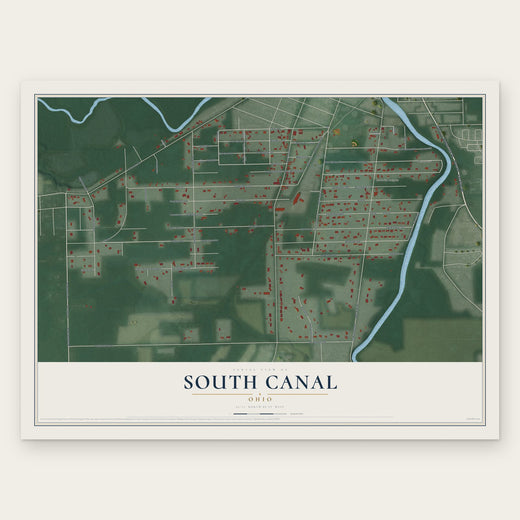 South Canal, Ohio map print, the full design