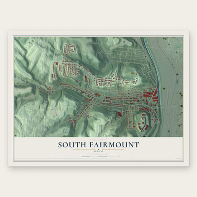 South Fairmount, Ohio map print, the full design