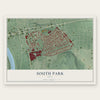 South Park, Ohio map print, the full design