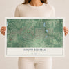 Map of South Russell, Ohio, 12 x 18 inch unframed archival matte print