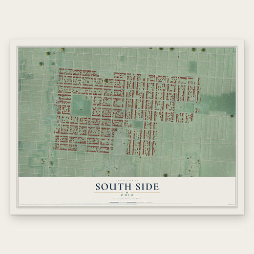 South Side, Ohio map print, the full design