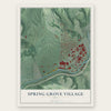 Spring Grove Village, Ohio map print, the full design