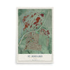 Map of St. Bernard, Ohio, 12 x 18 inch unframed archival matte print
