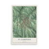 Map of St. Clairsville, Ohio, 12 x 18 inch unframed archival matte print