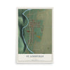 Map of St. Louisville, Ohio, 12 x 18 inch unframed archival matte print
