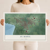Map of St. Marys, Ohio, 12 x 18 inch unframed archival matte print