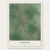 Sterling, Ohio map print, the full design