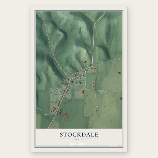 Stockdale, Ohio map print, the full design