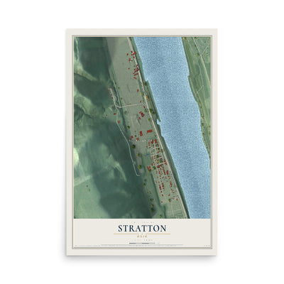 Map of Stratton, Ohio, 12 x 18 inch unframed archival matte print