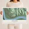 Map of Syracuse, Ohio, 12 x 18 inch unframed archival matte print