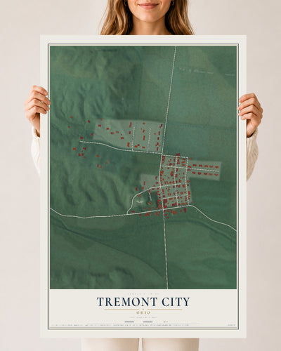 Map of Tremont City, Ohio, 24 x 36 inch unframed archival matte print