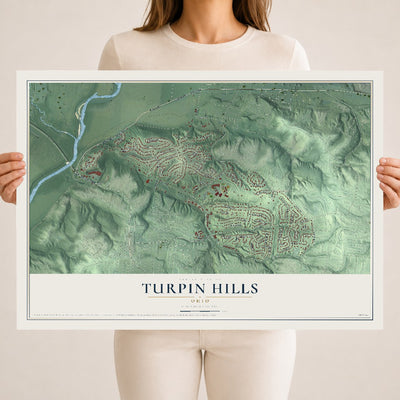 Map of Turpin Hills, Ohio, 18 x 24 inch unframed archival matte print