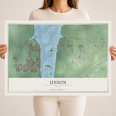 Map of Union, Ohio, 18 x 24 inch unframed archival matte print