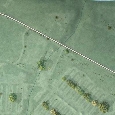 Second close-up of the map of Unionville Center, Ohio print showing more streets and buildings