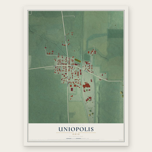 Uniopolis, Ohio map print, the full design