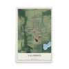 Map of Van Buren, Ohio, 12 x 18 inch unframed archival matte print