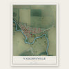 Vaughnsville, Ohio map print, the full design