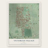 Victorian Village, Ohio map print, the full design