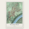Walnut Hills, Ohio map print, the full design