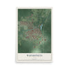 Map of Wapakoneta, Ohio, 12 x 18 inch unframed archival matte print