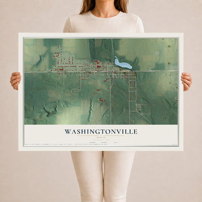 Map of Washingtonville, Ohio, 24 x 36 inch unframed archival matte print