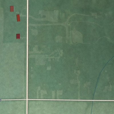 Second close-up of the map of West Elkton, Ohio print showing more streets and buildings