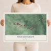 Map of West Jefferson, Ohio, 12 x 18 inch unframed archival matte print