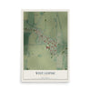 Map of West Leipsic, Ohio, 12 x 18 inch unframed archival matte print