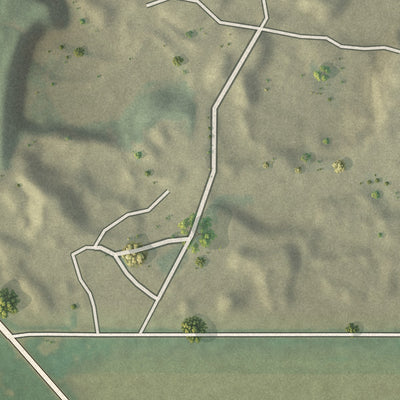 Second close-up of the map of West Millgrove, Ohio print showing more streets and buildings