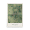 Map of West Unity, Ohio, 12 x 18 inch unframed archival matte print