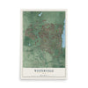 Map of Westerville, Ohio, 12 x 18 inch unframed archival matte print