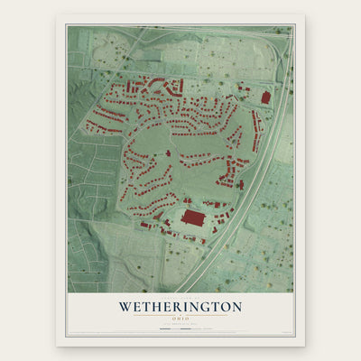 Wetherington, Ohio map print, the full design