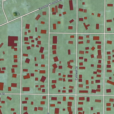 Close-up of the map of Williamsdale, Ohio print showing street and building detail
