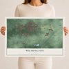 Map of Wilmington, Ohio, 12 x 18 inch unframed archival matte print