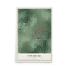 Map of Winchester, Ohio, 12 x 18 inch unframed archival matte print