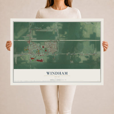 Map of Windham, Ohio, 24 x 36 inch unframed archival matte print