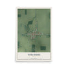 Map of Yorkshire, Ohio, 12 x 18 inch unframed archival matte print