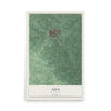 Map of Ada, Oklahoma, 12 x 18 inch unframed archival matte print