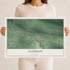 Map of Alderson, Oklahoma, 12 x 18 inch unframed archival matte print