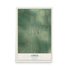 Map of Amber, Oklahoma, 12 x 18 inch unframed archival matte print