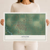 Map of Apache, Oklahoma, 12 x 18 inch unframed archival matte print