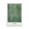 Map of Asher, Oklahoma, 12 x 18 inch unframed archival matte print