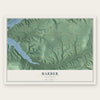 Barber, Oklahoma map print, the full design