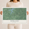 Map of Bethel Acres, Oklahoma, 12 x 18 inch unframed archival matte print