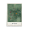Map of Boynton, Oklahoma, 12 x 18 inch unframed archival matte print
