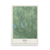 Map of Bray, Oklahoma, 12 x 18 inch unframed archival matte print