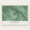 Bull Hollow, Oklahoma map print, the full design